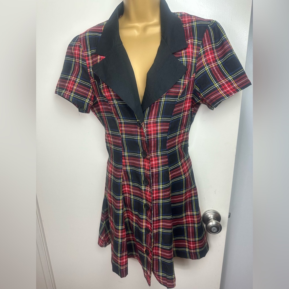 Dolls Kill Red Plaid Dress